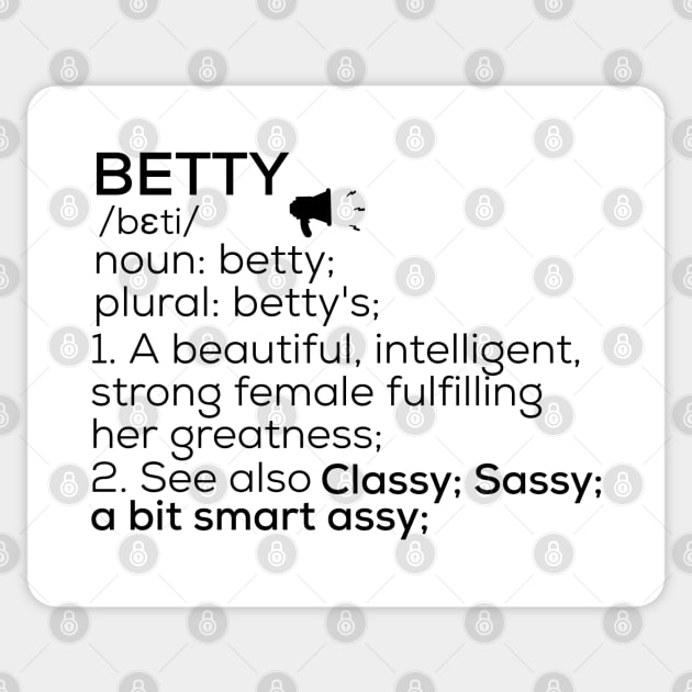 Betty Name Definition Betty Female Name Sticker by TeeLogic